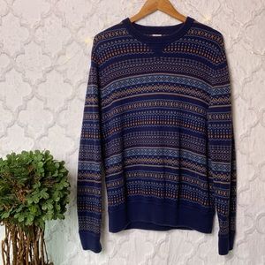 Mossimo Striped Fall Geometric Crewneck Sweater